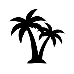 Tropical palm tree silhouettes vector illustration scalable graphics for summer beach tropical resort and travel designs vector silhuotess
