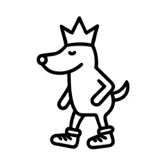 vector illustration of cartoon fox