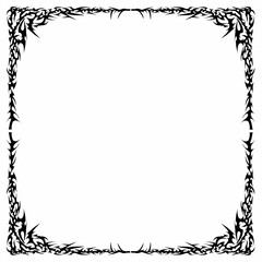 Obraz premium Neo Tribal Y2K frames with neo-tribal gothic style shapes, futuristic abstract borders, and a touch of cyber sigilism.