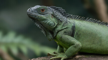 Fototapeta premium captivating portraits of top animals featuring reptiles set against clean minimalist background with soft bokeh