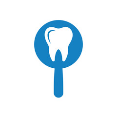 Dental mirror  icon on white background