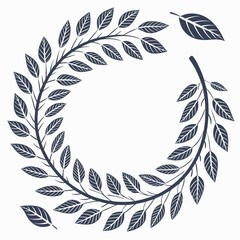 Obraz premium Oak and Botanical Leaves Circle Composition Vector Illustration