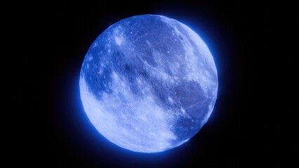 Full moon isolated on a black background 