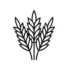 Outline style ears of wheat graphic design