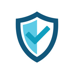 Shield and Checkmark Security Protection Logo Vector