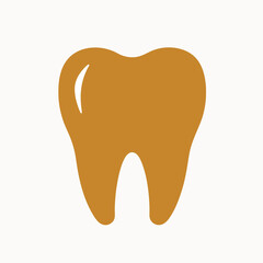 Tooth vector icon set on white background