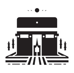 Minimal Kaaba Logo Design &ndash; Modern Islamic Vector Art