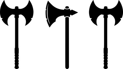 battle axe icon silhouette