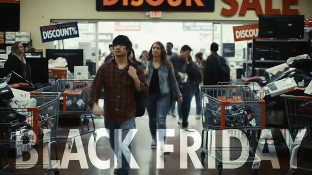 Capturing the frenzy: Inside a crowded retailer during the Black Friday sales event