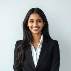 Young indian woman standing confidently