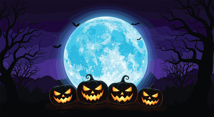 Halloween new night digital colorfull photo vector illustration