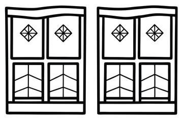 Chilled Windowpane Outline Drawing