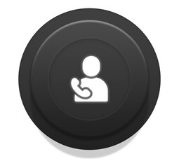 Button with a Person Icon Illustrative Representation of Contact and Support