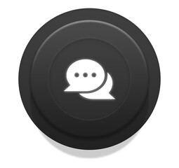 Chat Bubble Icon in a Circular Button