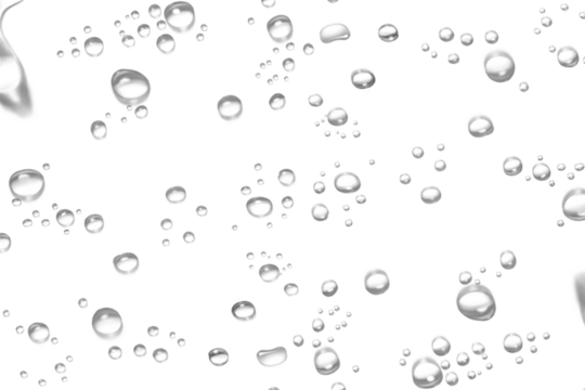 Realistic water drops. PNG drops, condensation on the window, transparent water drop. Abstract water drops, bubbles on transparent background digital liquid design - Powered by Adobe