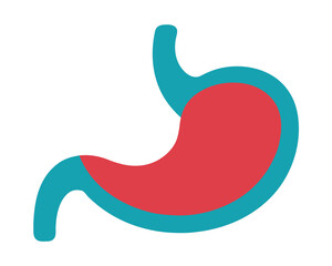 Simple Stomach Icon Isolated Vector Illustration