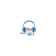 headphone wave music logo