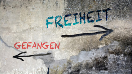 Signposts the direct way to Freedom versus Captivity