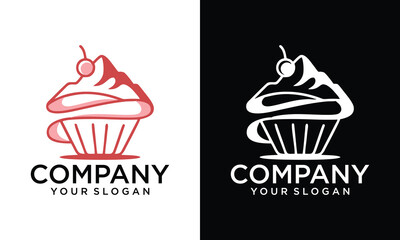 creative  Ice cream logo. Simple cartoon illustration of three ice cream cone. Ice cream logo icon vector. Ice cream logo template