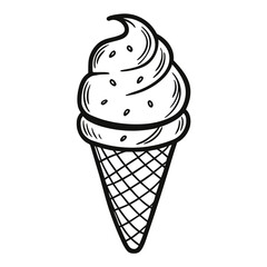 Indulge in the delightful charm of a classic ice cream cone, a sweet treat perfect for summer days, celebrations, or simply bringing joy to any occasion with its simple, appealing design.