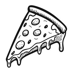 Delicious slice of pizza with melting cheese and pepperoni, perfect for food blogs, restaurant menus, and culinary designs