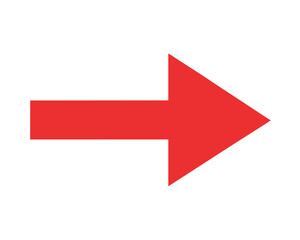 Direction Red Arrow Sign for Navigation and Pointer Design