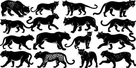 Black Silhouette Panther Art for Wild Decor