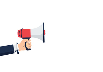 Announce your exciting news with a loud clear message using this megaphone illustration for public relations and communication campaigns