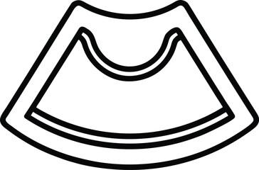 Ultrasound Scan Film Flat Lay Medical Imaging on White Background Vector Design