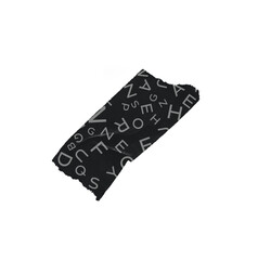 Alphabet Adhesive Tape Piece on Transparent Background A Decorative Stationery Supply for Arts and Crafts with Lettered Design and Realistic Texture.