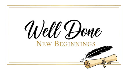 Celebrating Success and Fresh Starts: A Symbolic Commemoration Illustration