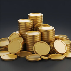 Gold Coin Mockup Template