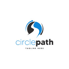 Path road logo design template