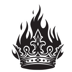 Royal crown design in black and white illustrating power authority and regal majesty