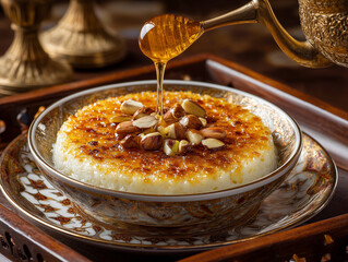 Honey drizzled chak chak dessert