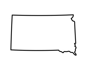 South Dakota state map outline