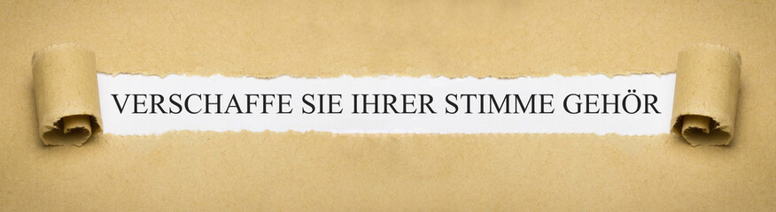 Verschaffen Sie Ihrer Stimme Gehör