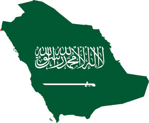 Saudi Arabia flag illustration isolated on transparent background