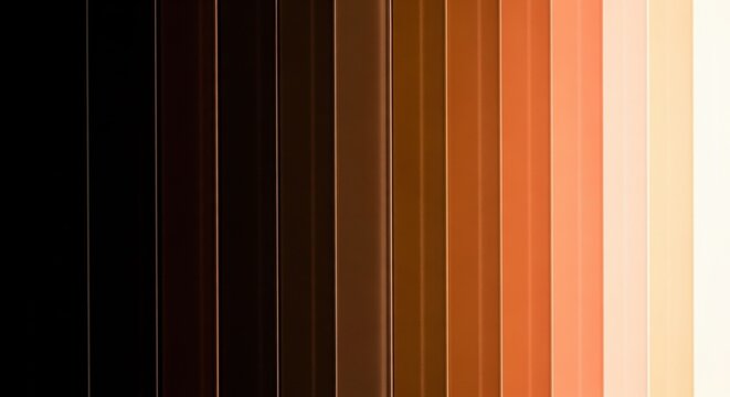 Sequential earthy tone variations exhibit subtle shifts in chromatic scale