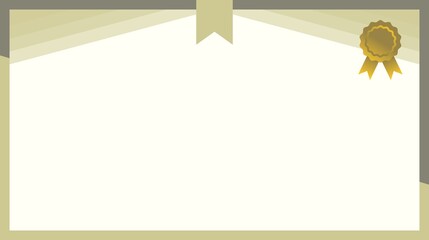 Elegant Certificate Background with Golden Seal. Formal Document Template in Neutral Tones. Ideal for Awards, Diplomas, and Recognition
