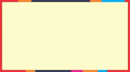 Vibrant Modern Background with Colorful Border. Clean Design with Diagonal Stripes and Solid Blocks. Ideal for Creative Presentations and Websites