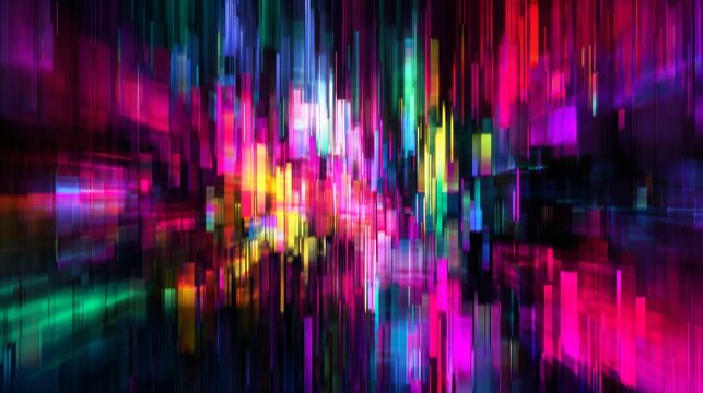 Glitch Abstract Art for Cyber Monday Promotions