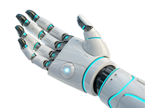 Advanced Robotics Hand Design with Futuristic Elements Depicting Technology and Innovation in Modern Engineering Concepts