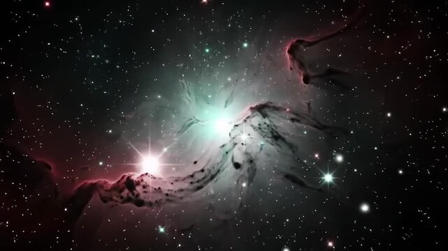 A vibrant and detailed view of a nebula in deep space.