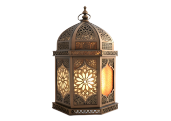 Antique lamp isolated on white background 