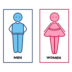 male and female symbols and sign toilet 