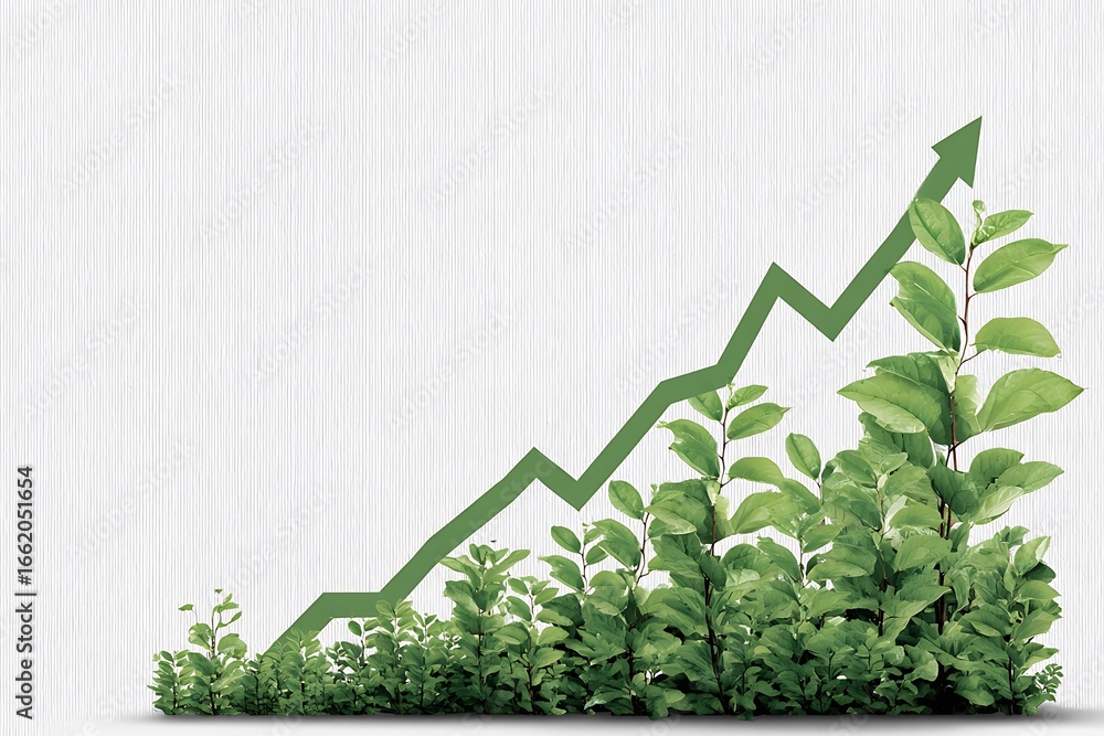 Aufkleber green line graph for digital ui and app interfaces