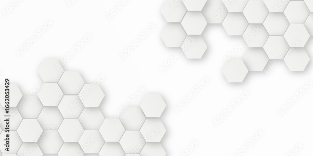 Poster abstract background with and grey hexagon, modern abstract vector polygonal pattern. white and grey 