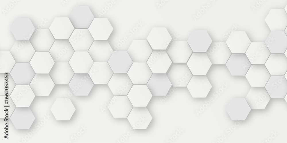 Poster abstract background with and grey hexagon, modern abstract vector polygonal pattern. white and grey 