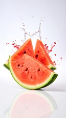 Watermelon slices with splash